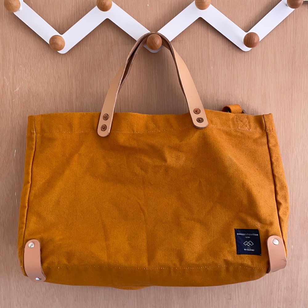 Immodest Cotton leather and canvas tote!